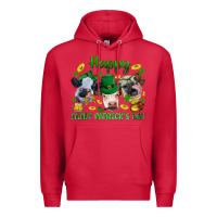 Cardinal Happy Saint Patrick'S Day With Clover Premium Hoodie - BundleAndBundleShop