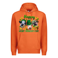 Carrot Happy Saint Patrick'S Day With Clover Premium Hoodie - BundleAndBundleShop