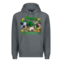 Rock Happy Saint Patrick'S Day With Clover Premium Hoodie - BundleAndBundleShop