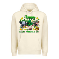 Sandshell Happy Saint Patrick'S Day With Clover Premium Hoodie - BundleAndBundleShop