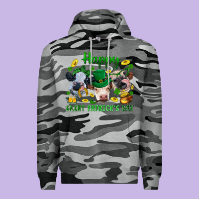 Happy Saint Patrick's Day With Clover Premium Hoodie Designed By Bundleandbundleshop