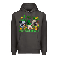 Smoke Happy Saint Patrick'S Day With Clover Premium Hoodie - BundleAndBundleShop