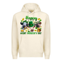 Tofu Happy Saint Patrick'S Day With Clover Premium Hoodie - BundleAndBundleShop