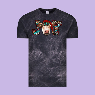 Christmas Joy Cow Vintage Tee Designed By Ranaportraitstore