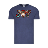 Vintage Denim christmas joy cow Vintage Tee - RanaPortraitStore
