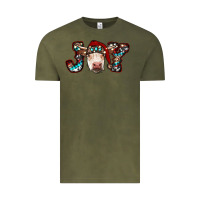 Vintage Olive christmas joy cow Vintage Tee - RanaPortraitStore
