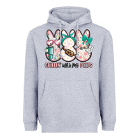 Heather Grey easter chilling with my peeps bunny Heavyweight Hoodie - MaliasSmallBusiness