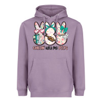 Lavender easter chilling with my peeps bunny Heavyweight Hoodie - MaliasSmallBusiness