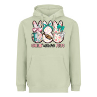 Matcha easter chilling with my peeps bunny Heavyweight Hoodie - MaliasSmallBusiness