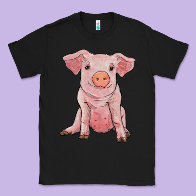 Sitting Pig Classic Tee Designed By Ranaportraitstore