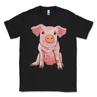 Black sitting pig Classic Tee - RanaPortraitStore