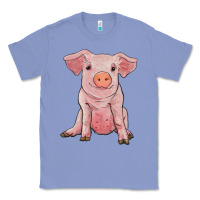 Colony Blue sitting pig Classic Tee - RanaPortraitStore