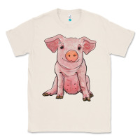 Natural sitting pig Classic Tee - RanaPortraitStore