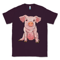 Plum sitting pig Classic Tee - RanaPortraitStore