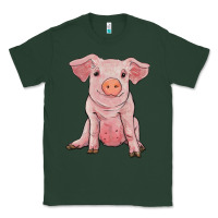 Sports Green sitting pig Classic Tee - RanaPortraitStore