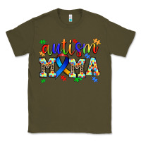 Army Green autism mama Classic Tee - AdoDesignShop