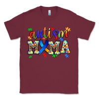 Burgundy autism mama Classic Tee - AdoDesignShop