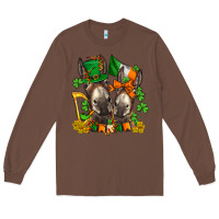 Chestnut st patricks donkeys with  shamrocks Long Sleeve Tee - AdoDesignShop