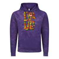 Cloud Purple love juneteenth with fist Vintage Hoodie - texasbilliewilder