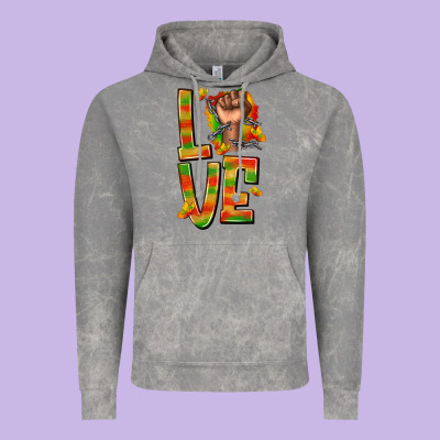 Vintage Hoodie love juneteenth with fist