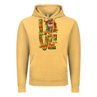 Vintage Mustard love juneteenth with fist Vintage Hoodie - texasbilliewilder