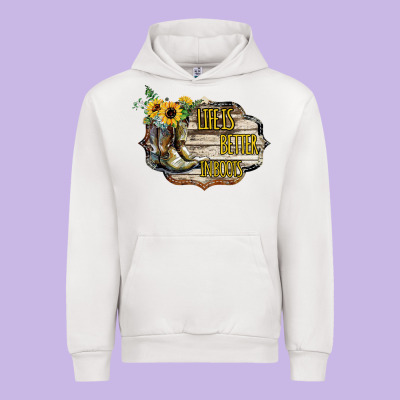 Life Is Better In Boots Urban Hoodie Designed By Bettercallsaul