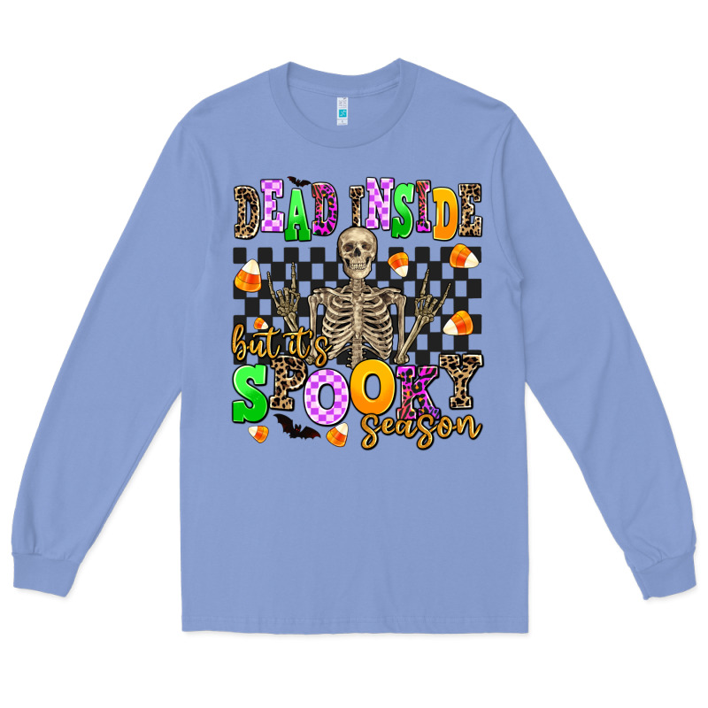 Dead Inside But It's Spooky Season Long Sleeve Tee by AdoDesignShop | Teevron