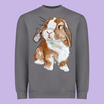 Cute Bunny Heavyweight Sweatshirt Designed By Ranaportraitstore