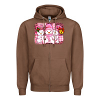 Chillin Pink   With My Snowmies  Ado Zipper Hoodie | Teevron