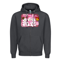 Smoke chillin pink   with my snowmies  ado Zipper Hoodie - AdoDesignShop