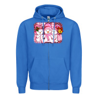 True Royal chillin pink   with my snowmies  ado Zipper Hoodie - AdoDesignShop