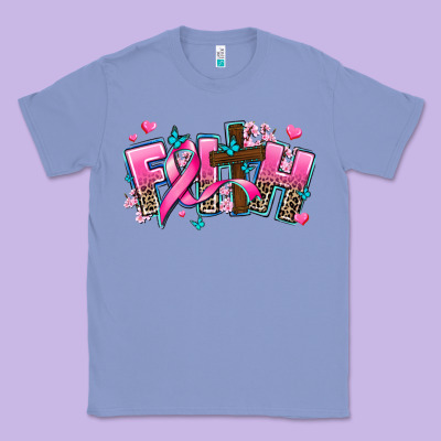 Cancer Faith Cross Classic Tee Designed By Adodesignshop