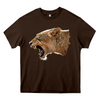 Chocolate Brown Puma Head Heavy Core Tee - LillyAllenDesigns