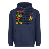 Navy black history malia Heavyweight Hoodie - MaliasSmallBusiness