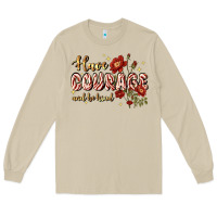 Mushroom have courage and be kind Long Sleeve Tee - JahusDesignShop