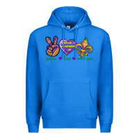 True Royal Peace Love Mardi Gras Premium Hoodie - BundleAndBundleShop