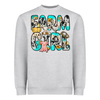 Heather Grey farm girl Heavyweight Sweatshirt - Zillion Design Studio