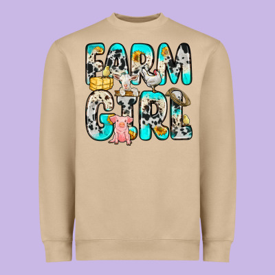 Farm Girl Heavyweight Sweatshirt Designed By Zillion Design Studio