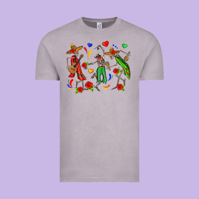 Mexican Skeletons Vintage Tee Designed By Zillion Design Studio