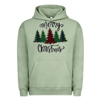 Pigment Oil Green Merry Christmas Trees Urban Hoodie - Bettercallsaul