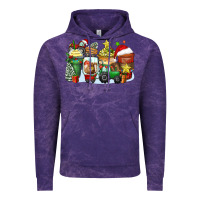 Cloud Purple Christmas tractor coffee cups Vintage Hoodie - Zillion Design Studio