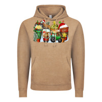 Vintage Coffee Christmas tractor coffee cups Vintage Hoodie - Zillion Design Studio