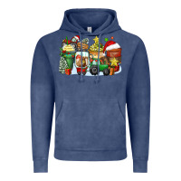 Vintage Denim Christmas tractor coffee cups Vintage Hoodie - Zillion Design Studio
