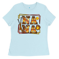 Baby Blue softball  nana Ladies Tee - AdoDesignShop