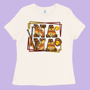 Softball  Nana Ladies Tee Designed By Adodesignshop