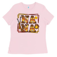 Bubblegum Pink softball  nana Ladies Tee - AdoDesignShop