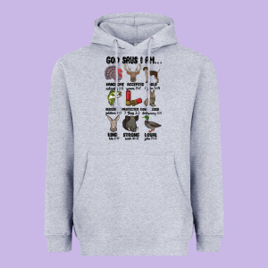 God Says I Am Hunting Heavyweight Hoodie Designed By Maliassmallbusiness