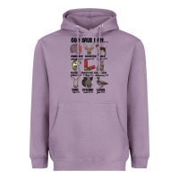 Lavender god says i am hunting Heavyweight Hoodie - MaliasSmallBusiness