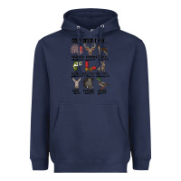 Navy god says i am hunting Heavyweight Hoodie - MaliasSmallBusiness