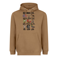 Toasted Coconut god says i am hunting Heavyweight Hoodie - MaliasSmallBusiness